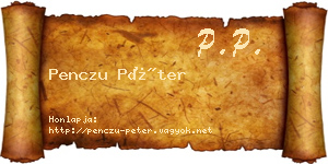Penczu Péter névjegykártya